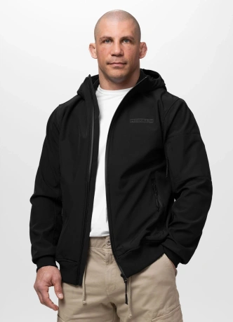 Kurtka męska przejściowa wiosenna Pit Bull Softshell Roscoe czarna
