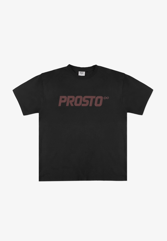 Koszulka męska t-shirt oversize Prosto Big Log Washed czarna