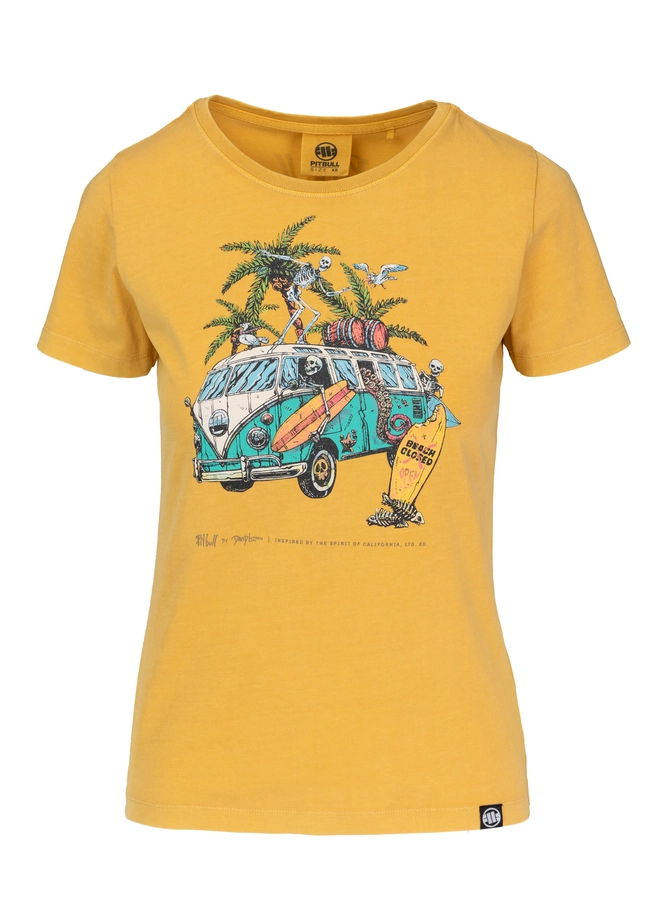 Koszulka damska T-shirt Pit Bull BeachBreak sprany żółty