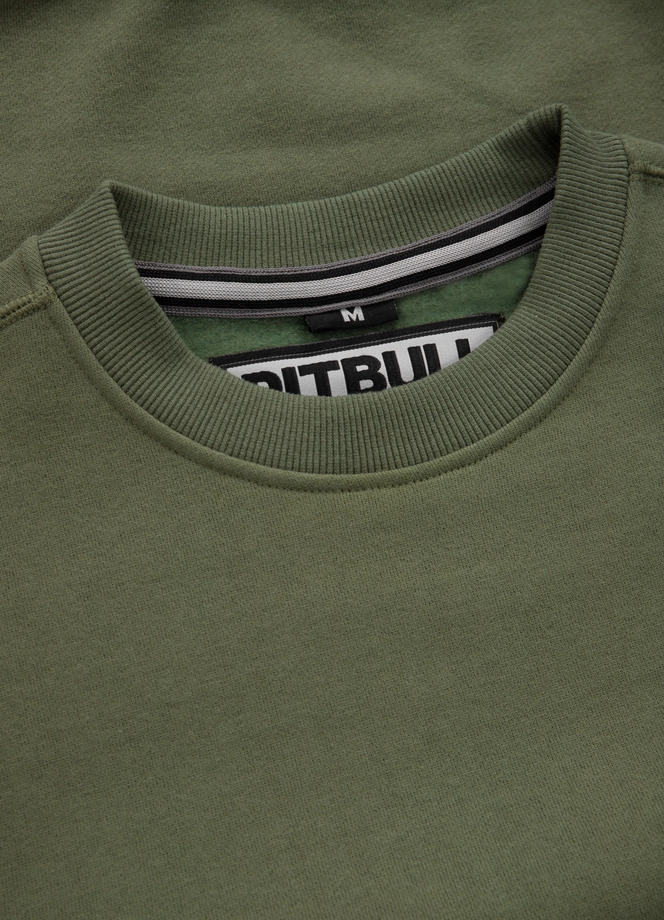 Bluza męska Pitbull Pit Bull Small Logo 24 crewneck oliwkowa zielona