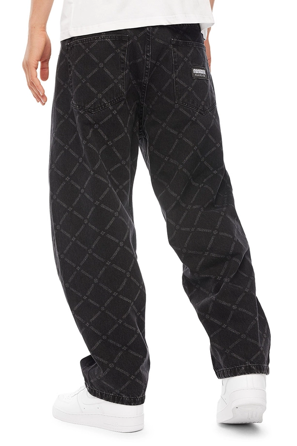 Spodnie męskie Jeans Extra Baggy Mass Denim Monogram czarne