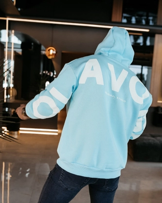 Bluza męska z kapturem Olavoga Vinta niebieska