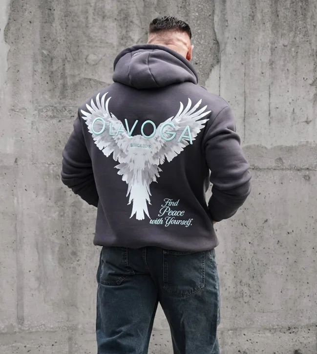 Bluza męska z kapturem Olavoga EAGLE grafitowa