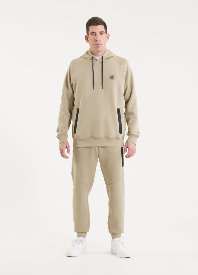 Bluza męska z kapturem Pitbull Pit Bull Dogwood beżowa