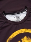 Koszulka męska rashguard Pitbull Logo Palms brązowa