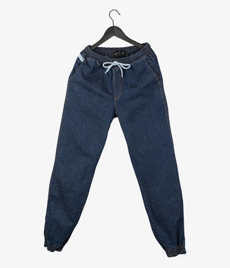 Spodnie jogger jeans Elade granatowe