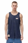Koszulka męska Tank Top Mass Dnm Rust Reversible Mesh biała/granatowa