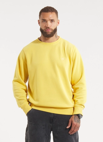 Bluza męska bez kaptura Pitbull Pit Bull Lancaster 2 Washed żółta