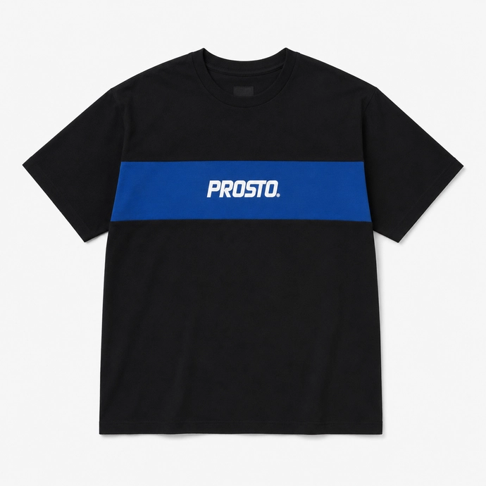 Koszulka męska t-shirt Prosto Root czarno/granatowa