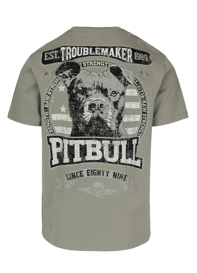 Koszulka męska T-Shirt Pit Bull Pitbull Troublemaker dusty salvia