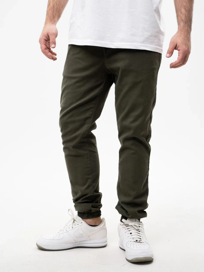 Spodnie męskie Jogger Jigga Wear Crown Military Green zielone