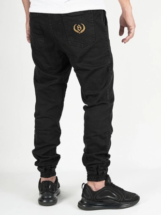 Spodnie męskie jogger jeans Środowisko Miejskie Laur Icon czarne/złote