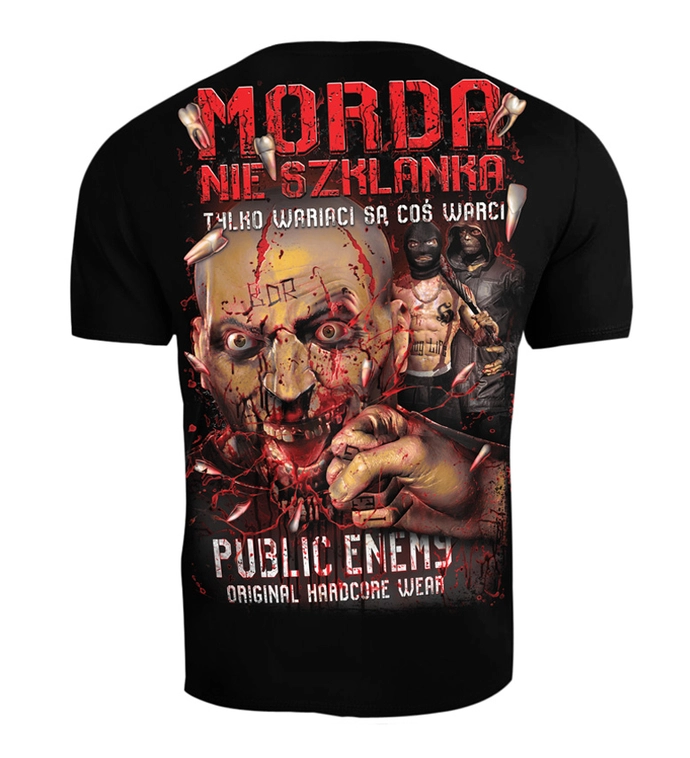 Koszulka męska T-shirt Public Enemy Morda nie szklanka czarny