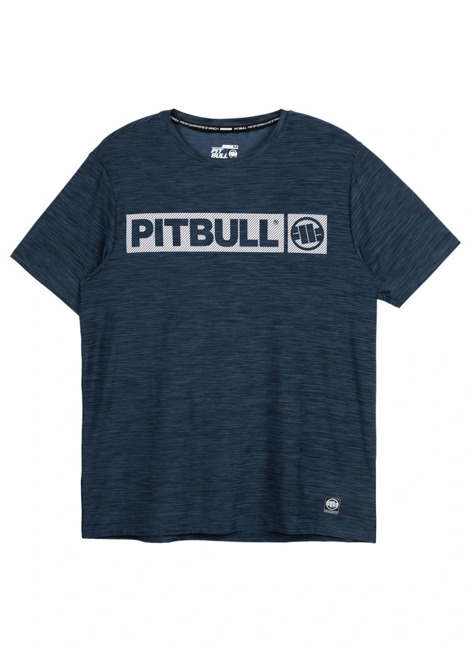 Koszulka męska T-shirt Pit Bull Performance Pro+ Casual Sport Hilltop granatowa