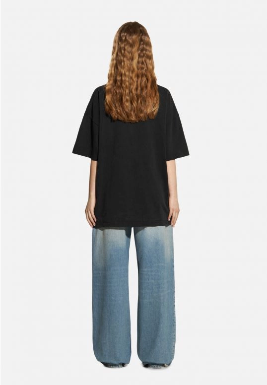 Koszulka męska t-shirt oversize Prosto Urbgym sprany czarny
