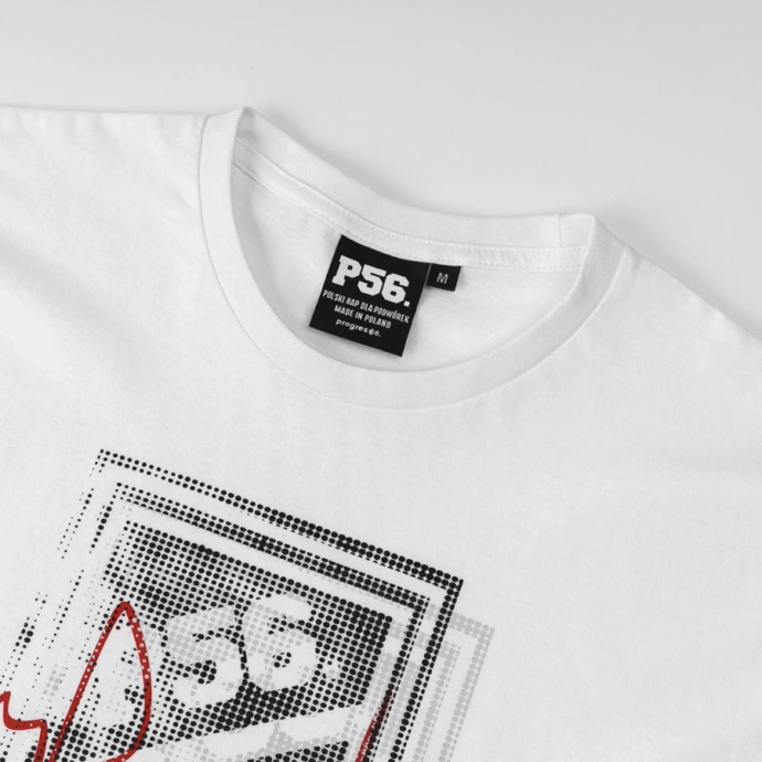Koszulka męska T-shirt Dudek P56 Tętno Shield biały