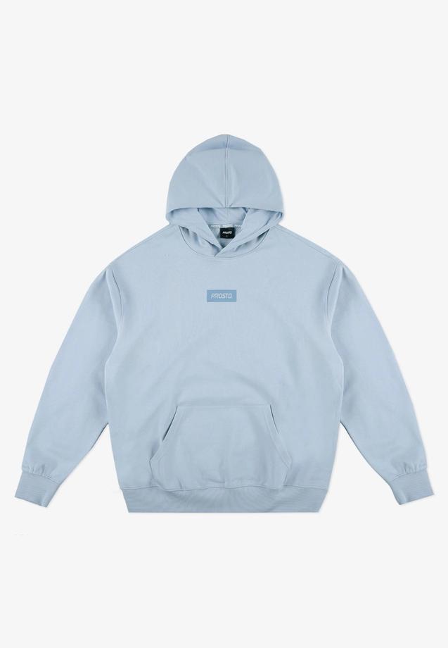 Bluza męska z kapturem oversize Prosto Box 2.0 jasno niebieska