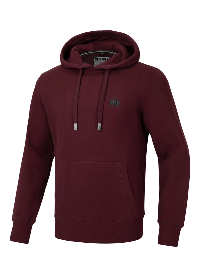 Bluza męska z kapturem Pitbull Pit Bull Small Logo 24 hooded burgundowa bordowa