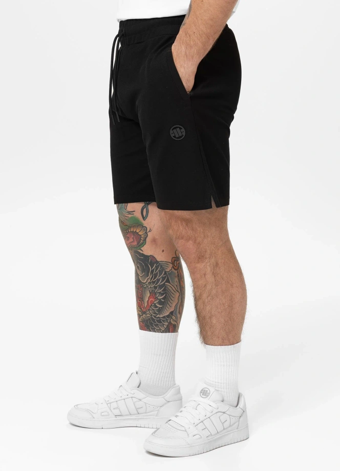 Spodenki szorty dresowe męskie Pitbull Coolmax Rockey czarne