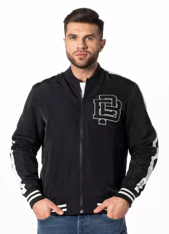 Kurtka męska przejściowa wiosenna Pit Bull Harding Varsity granatowa