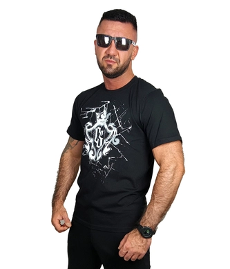 Koszulka męska T-shirt Ciemna Strefa Herb Broken Glass