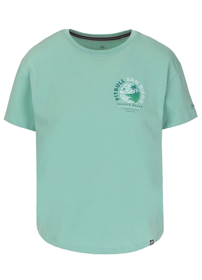 Koszulka damska T-shirt oversize Pit Bull Planet Surf miętowa