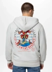 Bluza męska rozpinana z kapturem Pitbull Champion Bloodline biała