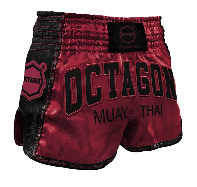 Spodenki Muay Thai Octagon Burgund bordowe