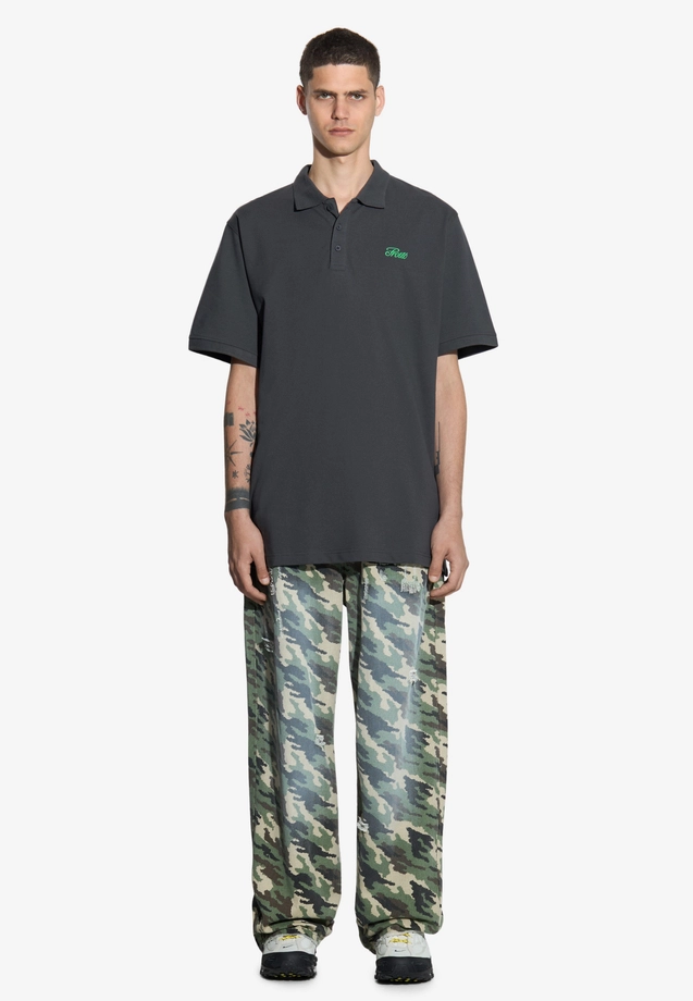 Koszulka męska Polo Prosto Lior grafitowa