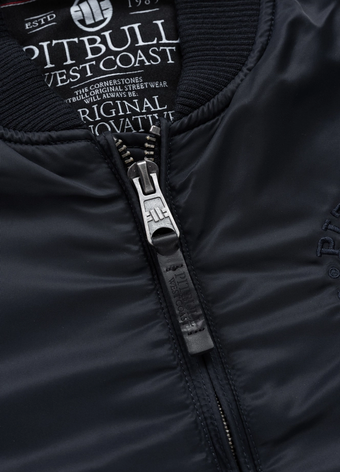 Kurtka męska przejściowa bejsbolówka Pit Bull Hacket granatowa