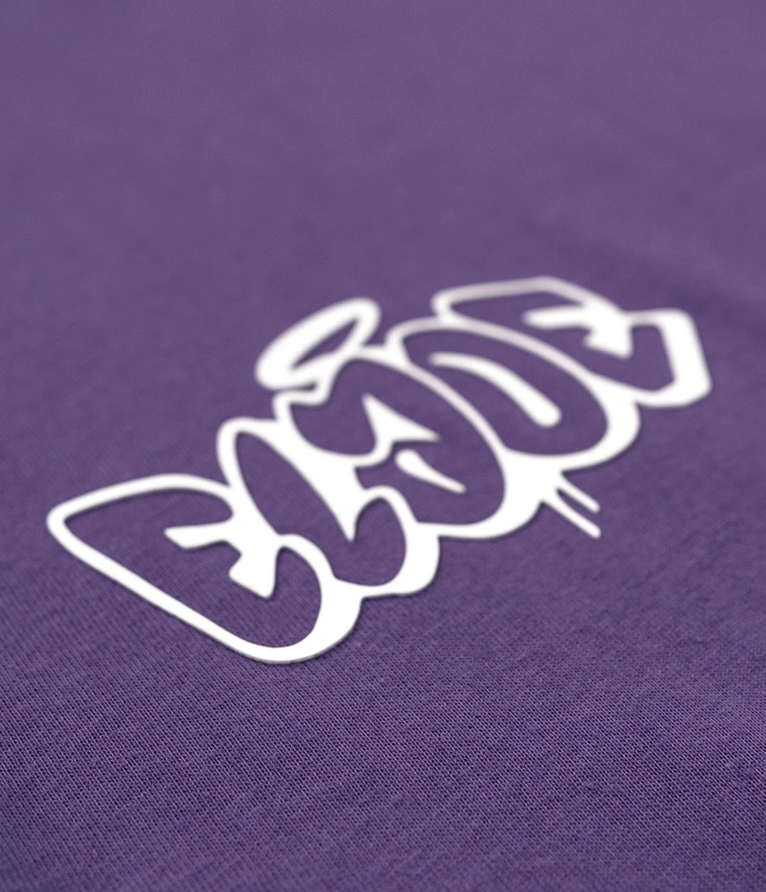 Koszulka męska T-shirt Elade throw up 3D fioletowa