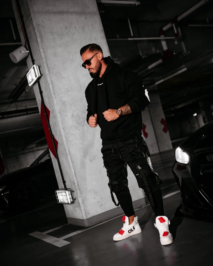 Bluza męska z kapturem Olavoga Vinta czarna