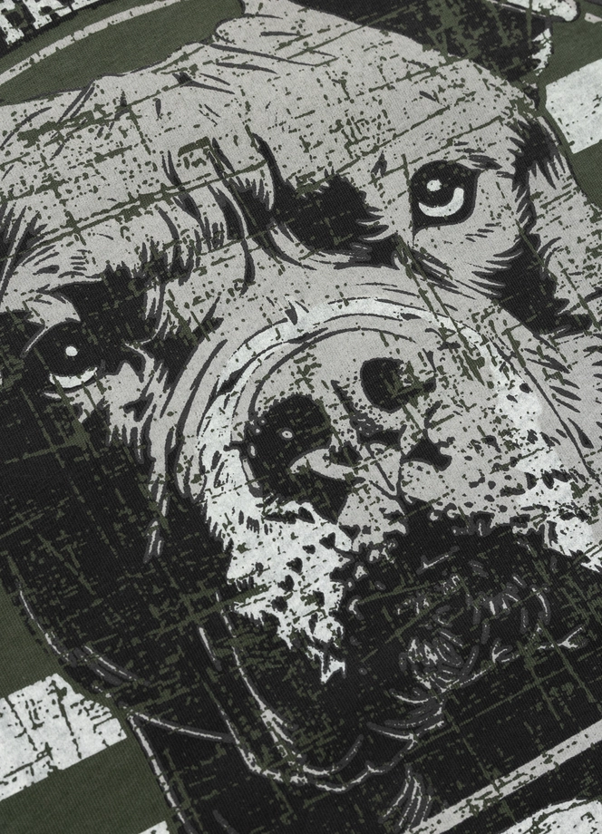 Koszulka męska T-Shirt Pit Bull Pitbull Troublemaker ciemno zielona