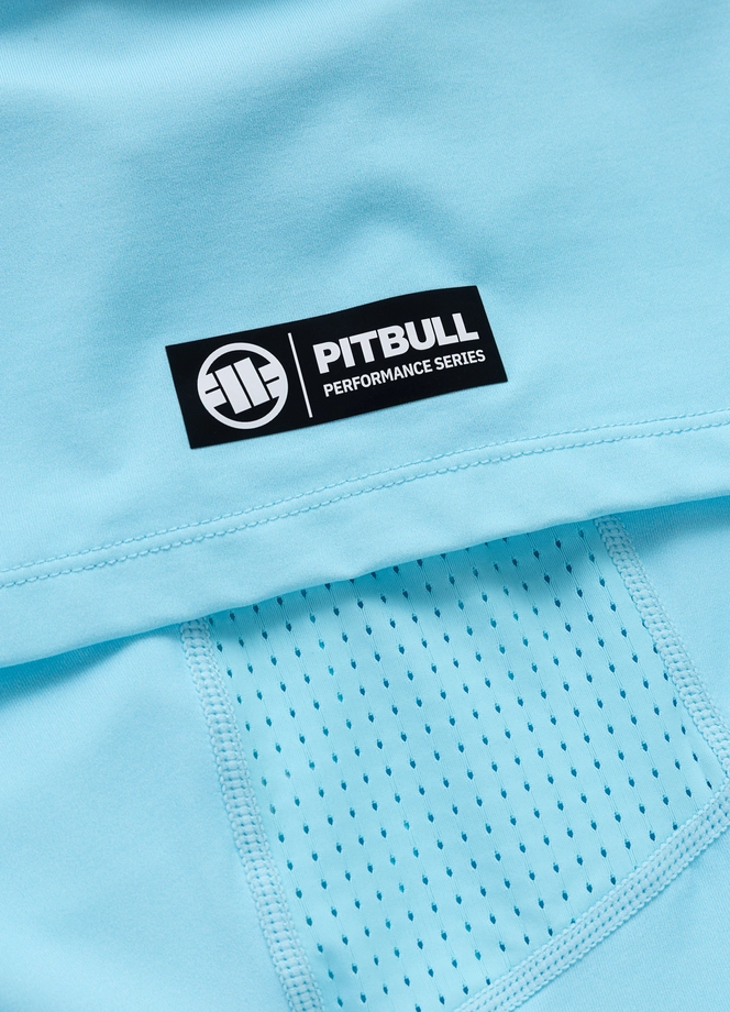 Koszulka męska sportowa Pit Bull Logo Palms jasna niebieska