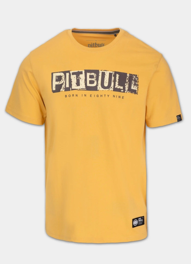 Koszulka męska T-Shirt Pitbull West Coast Blacky żółty