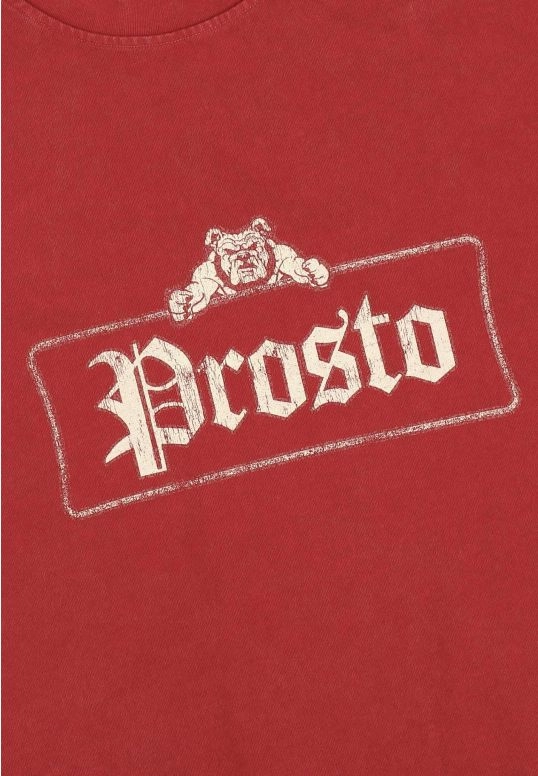 Koszulka męska t-shirt oversize Prosto Bull czerwona