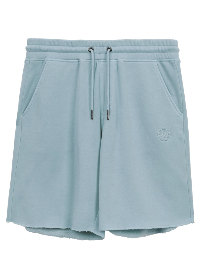 Spodenki szorty dresowe męskie Pitbull Lancaster 2 Washed jasno niebieskie