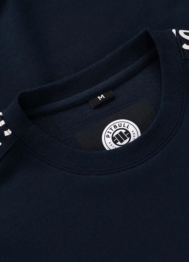 Bluza męska bez kaptura Pit Bull Tape Parker granatowa
