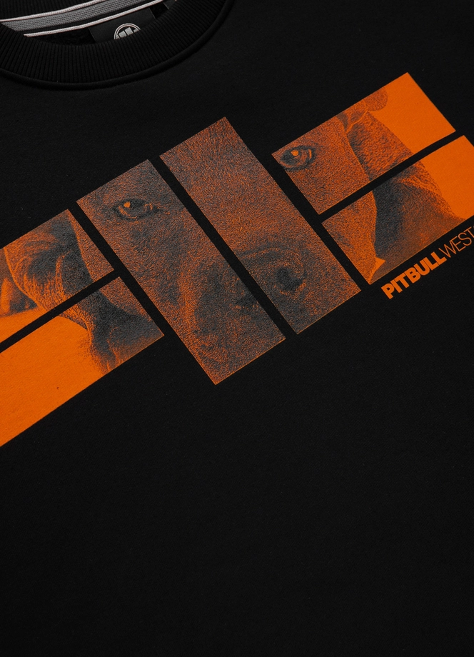 Bluza bez kaptura Pitbull Pit Bull Orange Logo crewneck black