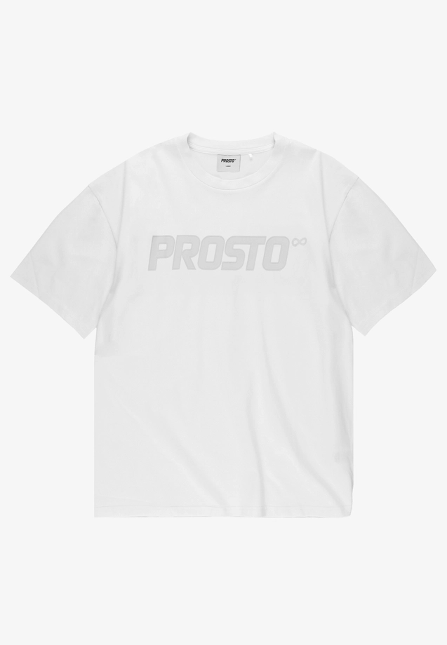Koszulka męska t-shirt oversize Prosto Big Log biała