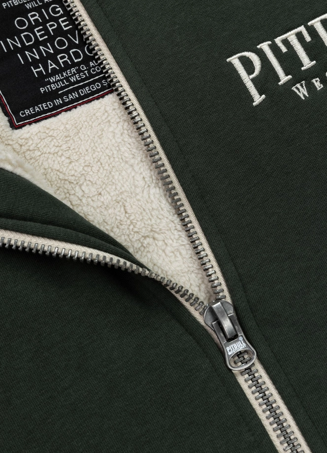 Bluza męska rozpinana z kapturem Pit Bull Ruffin Detroit zielona