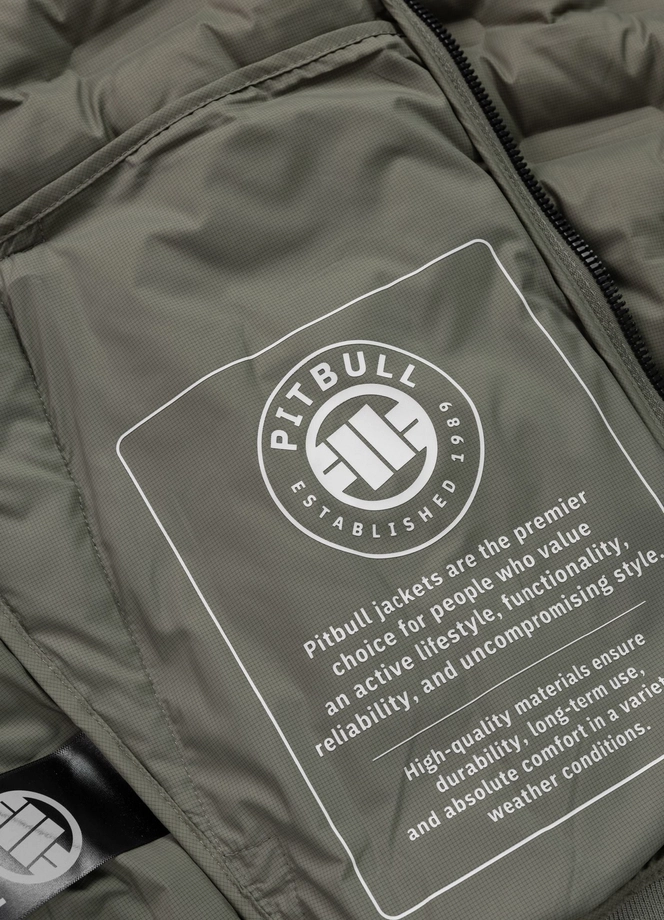 Bezrękawnik męski Kamizelka z kapturem Pit Bull Fisk oliwkowa zielona