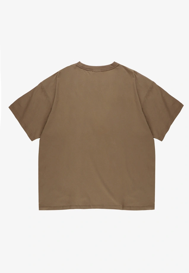 Koszulka męska t-shirt Prosto Damage Target brązowa