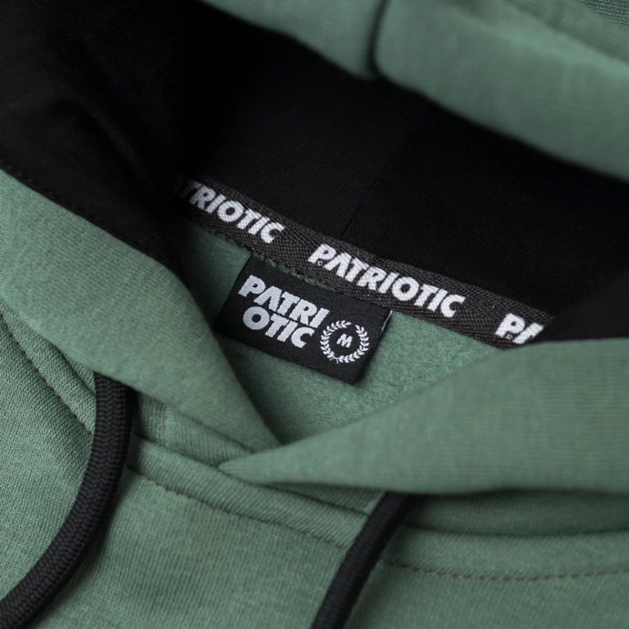 Bluza męska z kapturem Patriotic Cls App Tape zielona