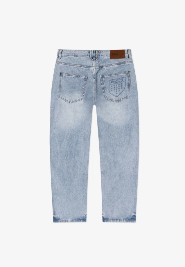 Spodnie męskie Jeans Baggy Prosto Shield niebieskie