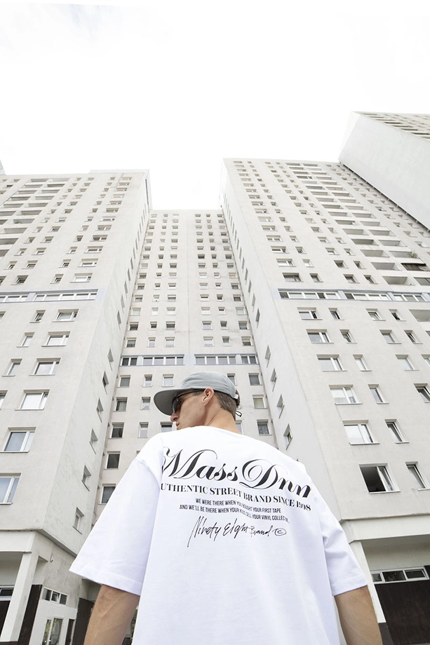 Koszulka męska t-shirt Mass Dnm Authentic biała