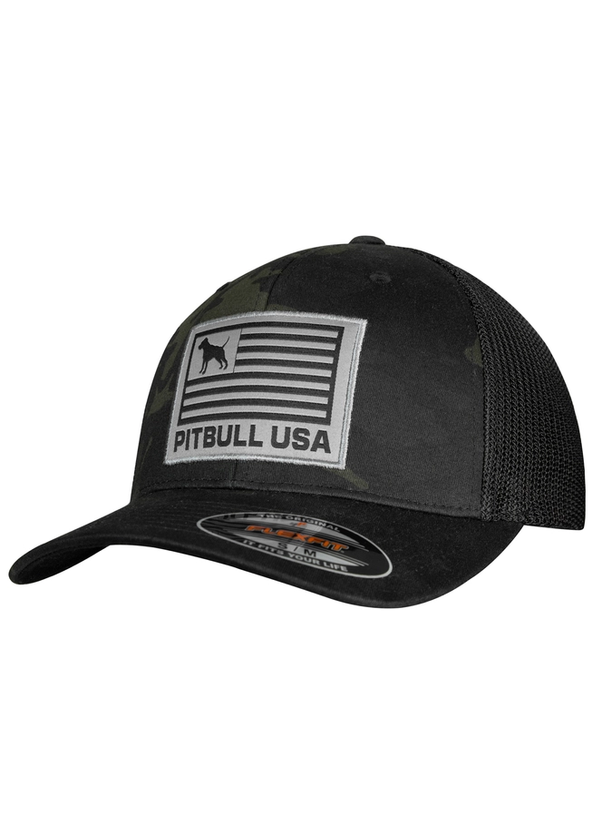 Czapka z daszkiem Full Cap Mesh Pit Bull Pitbull USA czarna