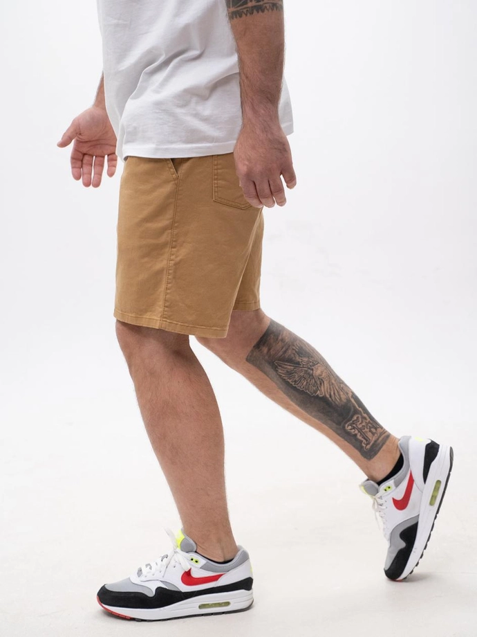 Spodenki szorty męskie materiałowe Jigga Wear Crown Pocket piaskowe