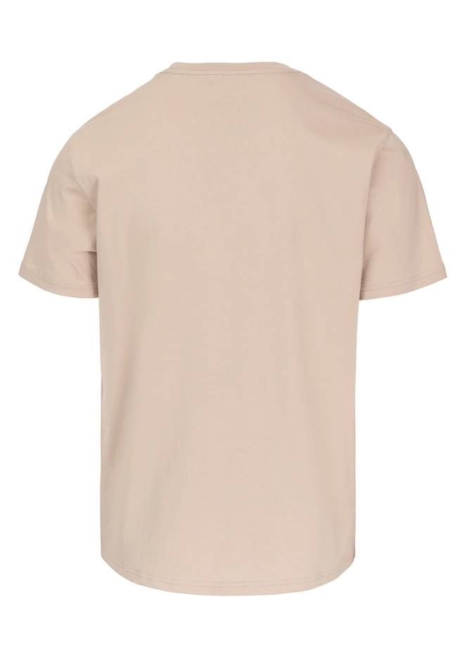Koszulka męska T-Shirt Pitbull Logo Palms jasno kremowa