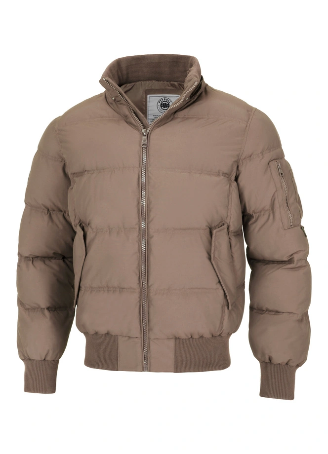 Kurtka zimowa męska Pit Bull Burnt Hooded Jacket beżowa